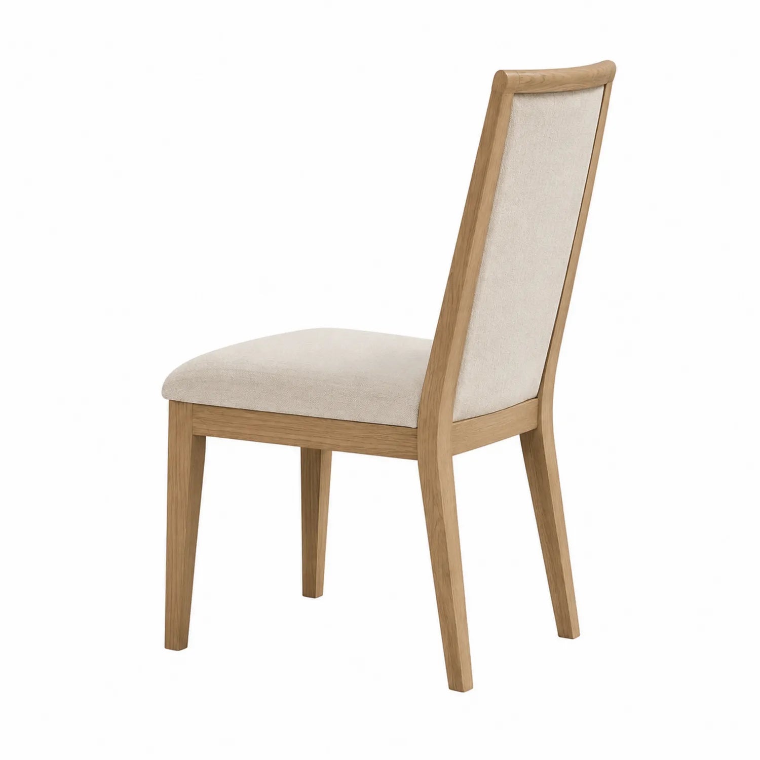 Sedia in legno e tessuto beige