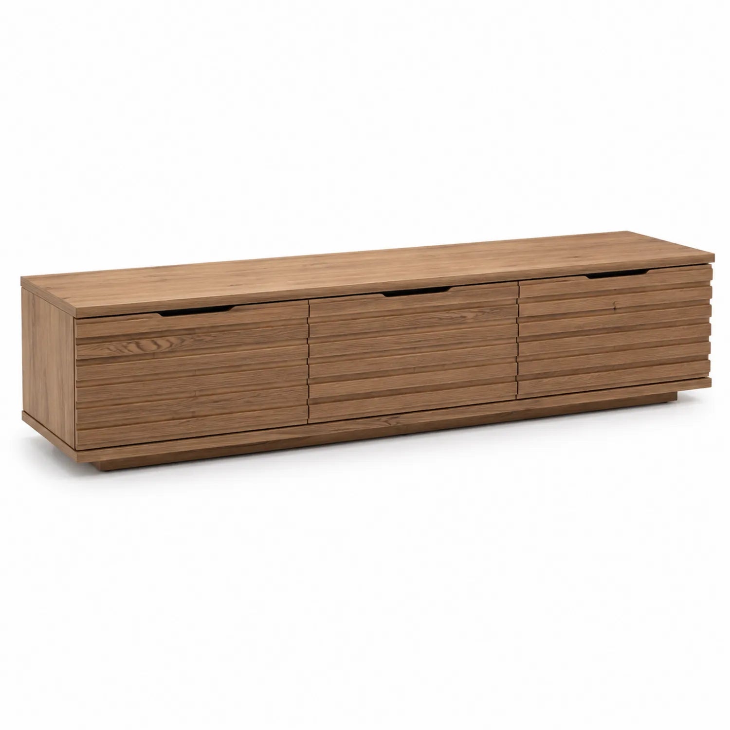 Mobile TV in legno massello marrone 180x40x45 cm