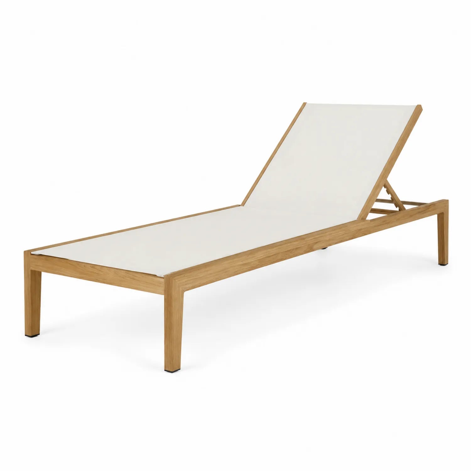 Lettino Prendisole in Teak Bianco