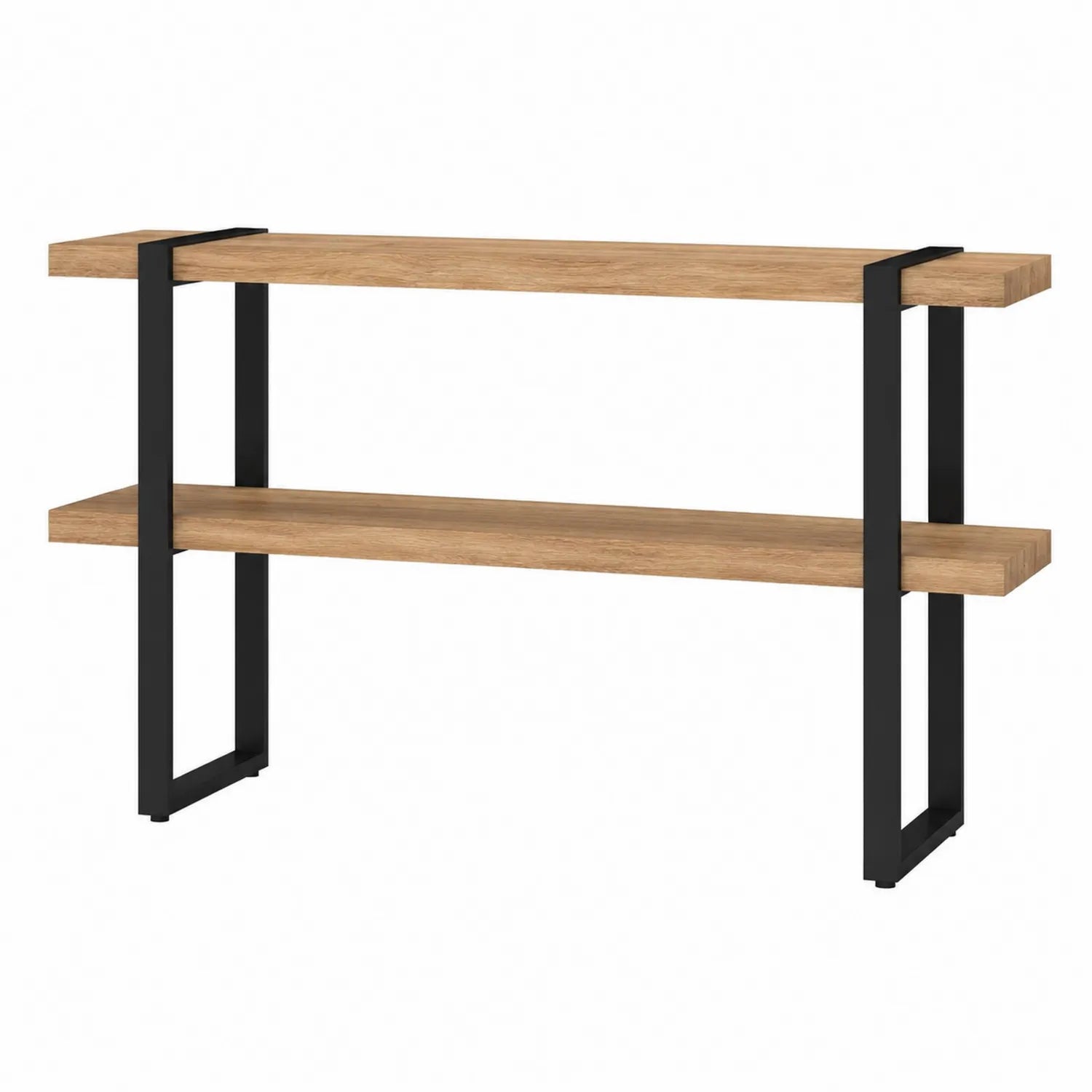 Consolle in Legno e Metallo Nero 120x30x80 cm
