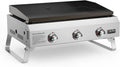 Onlyfire Barbecue Portatile a 3 Fuochi per Esterno con Piastra Antiaderente in Ceramica