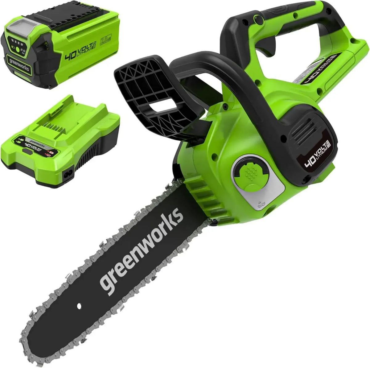 Motosega a Batteria Greenworks 40V con Barra da 30cm e Lubrificazione Automatica