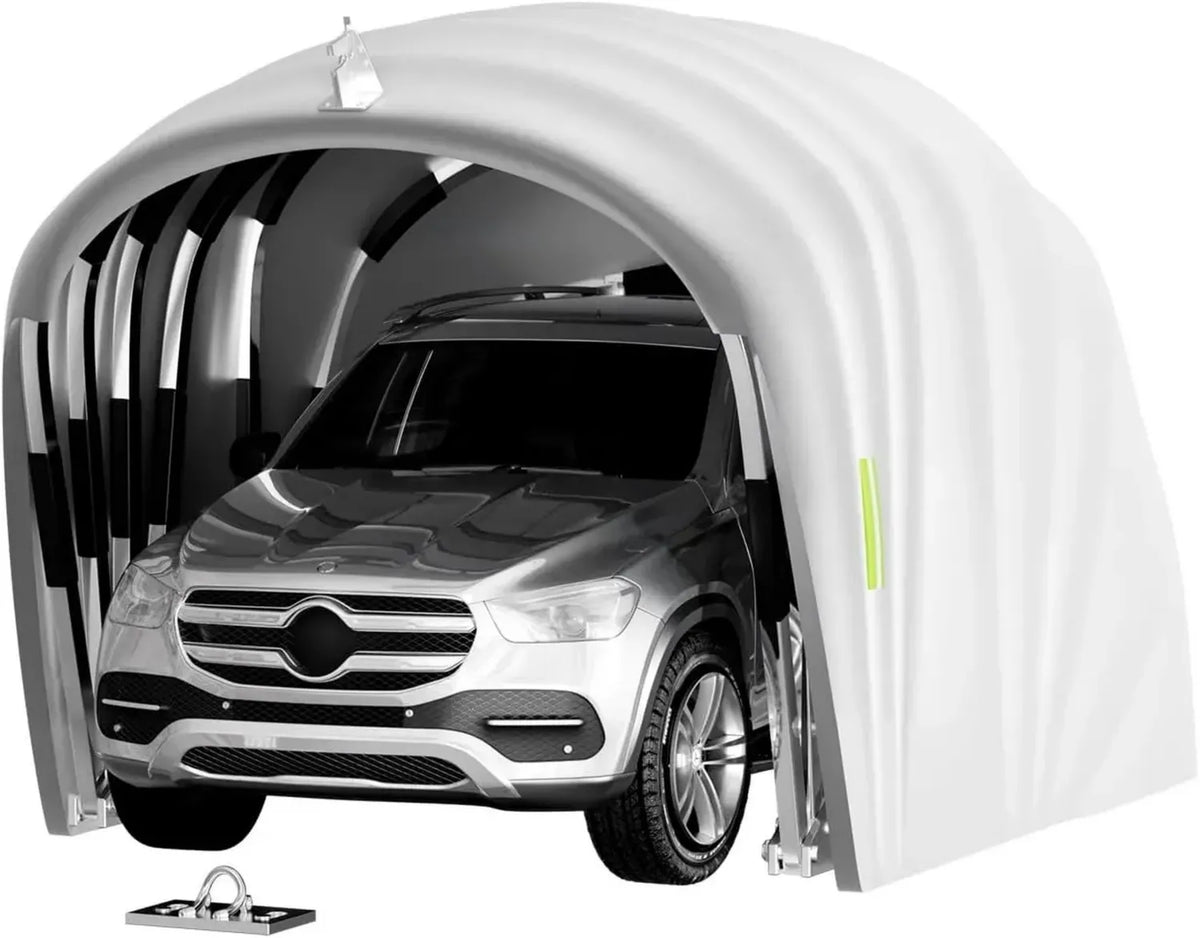 Garage Telescopico Impermeabile in Acciaio, Tenda Protettiva per Auto e Moto