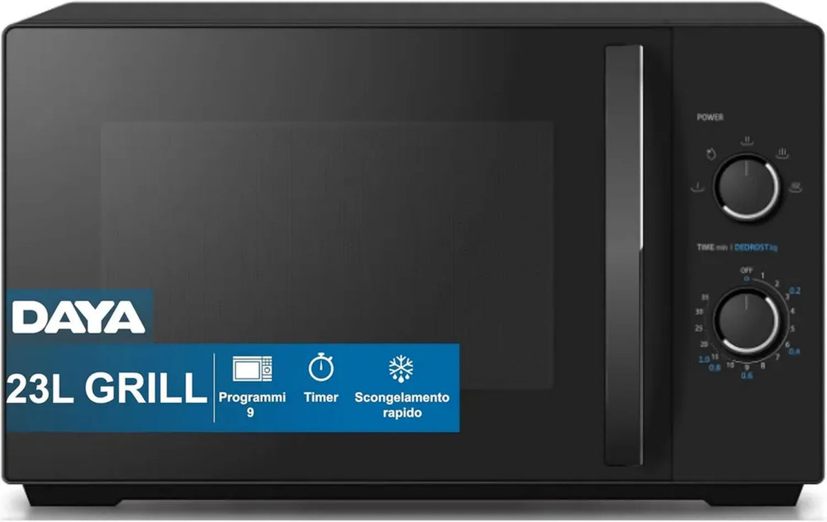 Forno a Microonde con Grill Daya 23L, 9 Programmi, Funzione Scongelamento