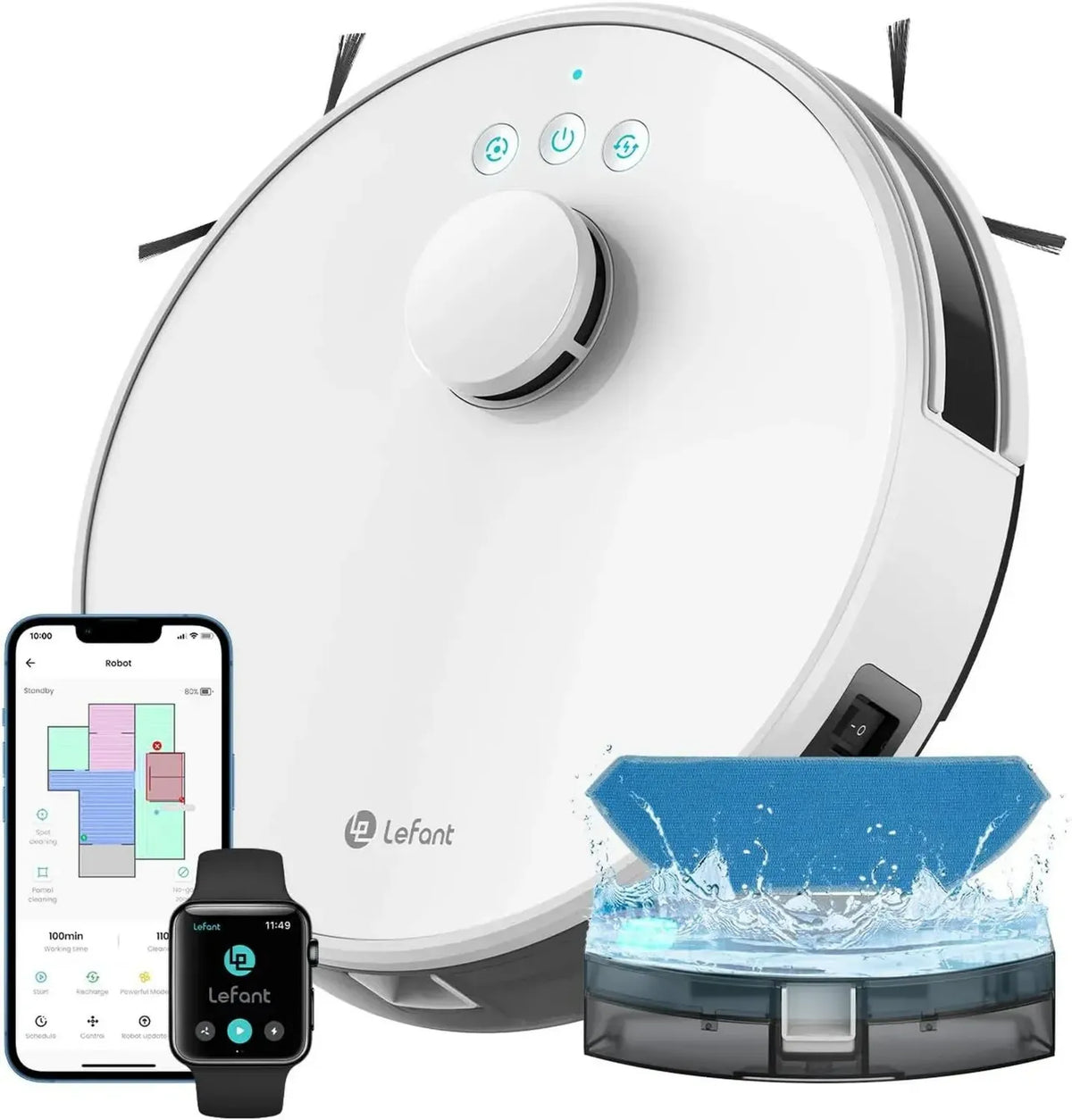 Robot Aspirapolvere LEFANT M1 con Navigazione Avanzata e Zone Personalizzabili