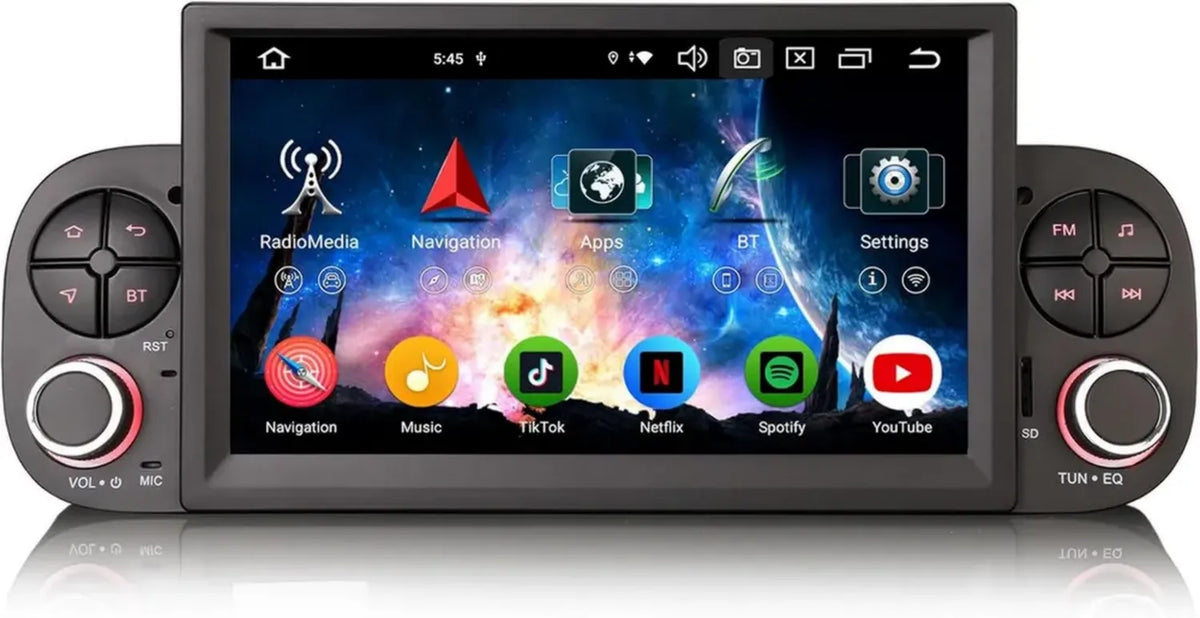 Autoradio Android 14 8-Core 4GB/64GB per Fiat Panda 2013-2020, 7'' Touchscreen con GPS, CarPlay, Android Auto, Bluetooth 5.0, WiFi, 4G, DAB+, OBD2, USB, FM RDS, Canbus