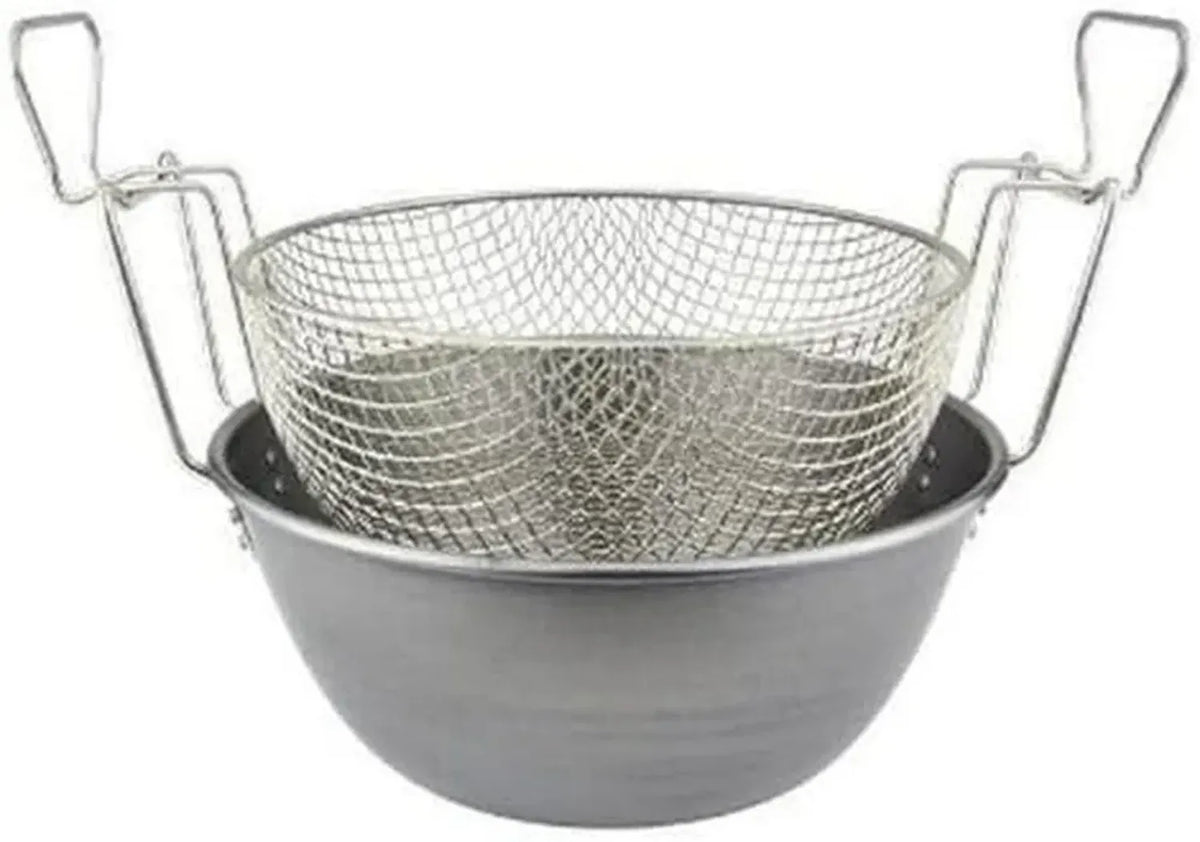 ILSA Friggitrice Professionale con Cestello, Rivestimento in Ferro Nichelato, ? 42 cm