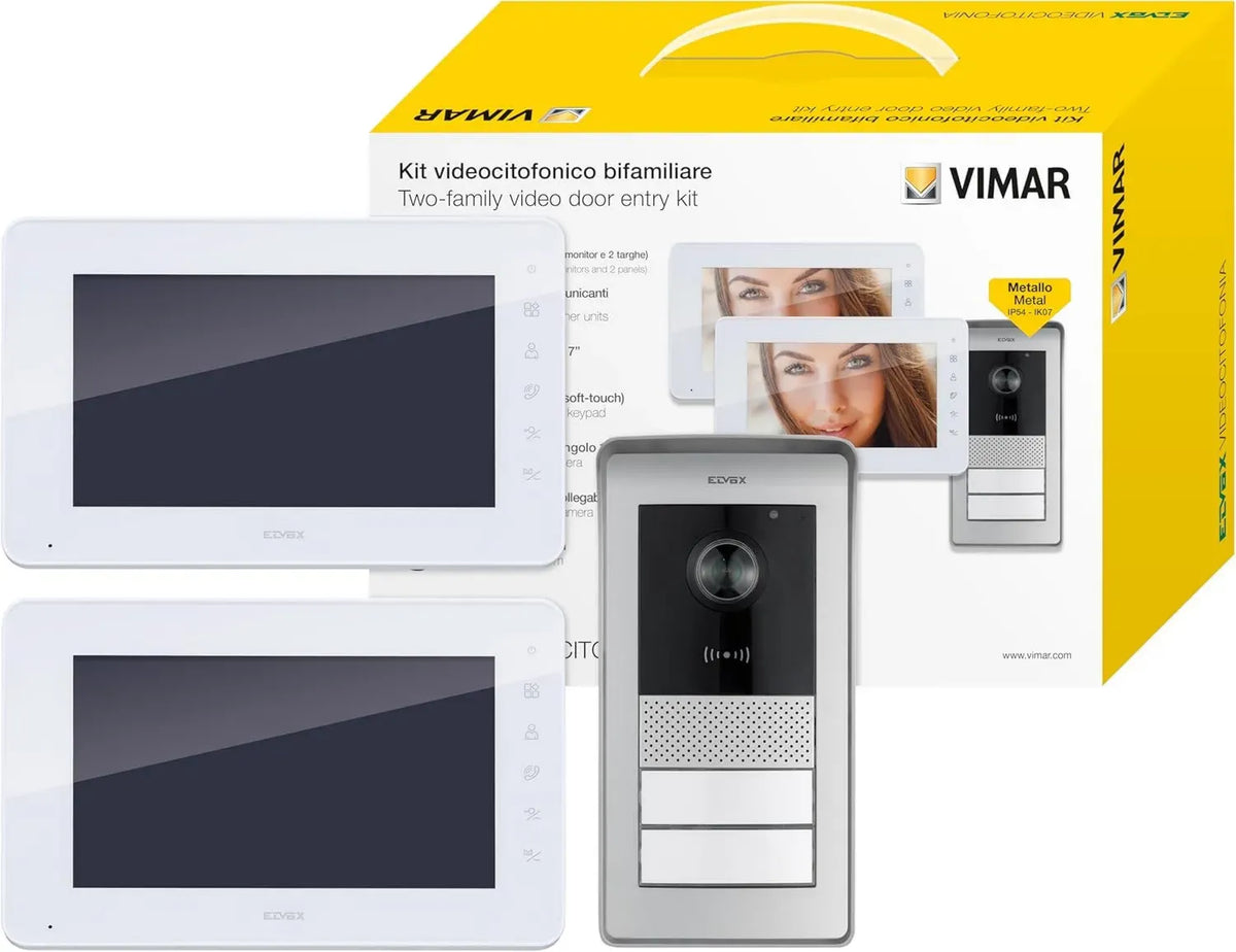 Kit Videocitofono Multifamiliare VIMAR, Tastiera Capacitiva e Lettore RFID