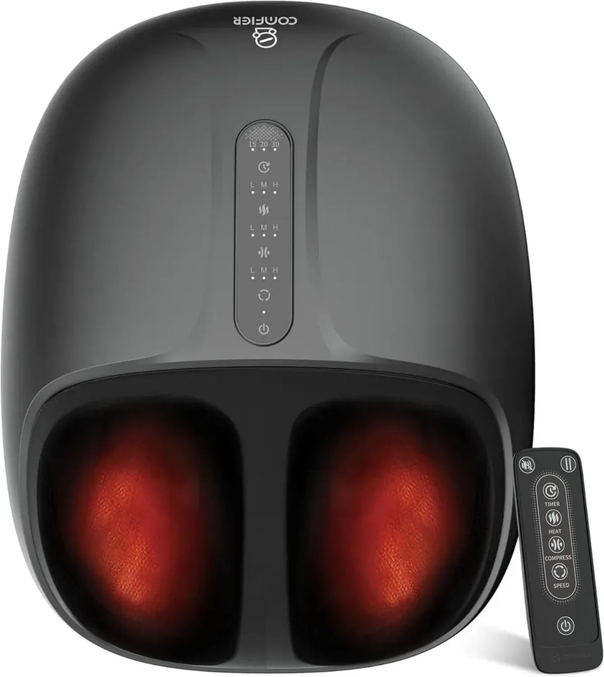 Massaggiatore Piedi Shiatsu COMFIER con Calore, Sollievo Neuropatia e Fascite, Taglia Fino a 46