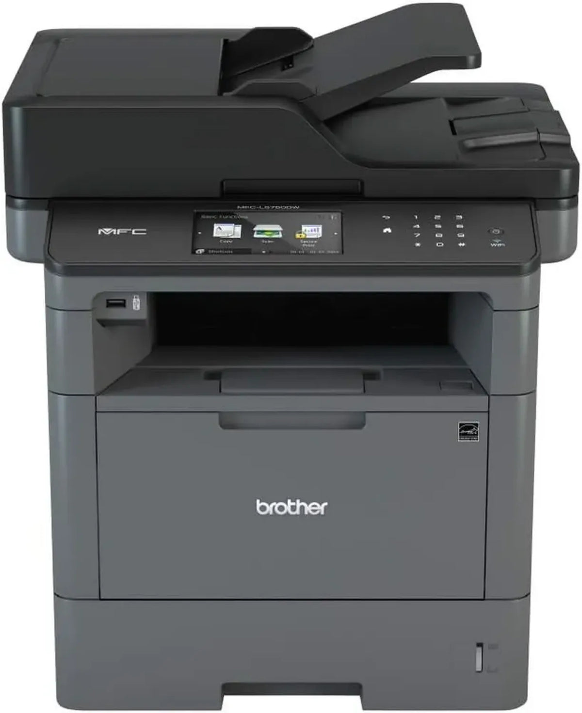 Brother MFCL5750DW Stampante Laser Multifunzione con Fax, Bianco e Nero, Duplex, Rete e Wi-Fi, 40 ppm, Display Touchscreen 12.3 cm