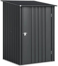 Capanno da Giardino in Acciaio con Porta Bloccabile, 100x104x160 cm, Grigio Scuro