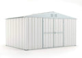 Capanno da Giardino in Lamiera Zincata 4,03x2,69 mh 2,17 m - 149 KG - 10,84 m2 (Bianco)