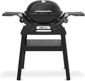 Weber Q 1200N Barbecue a Gas Portatile con Supporto, Tavolini e Termometro Integrato, Nero