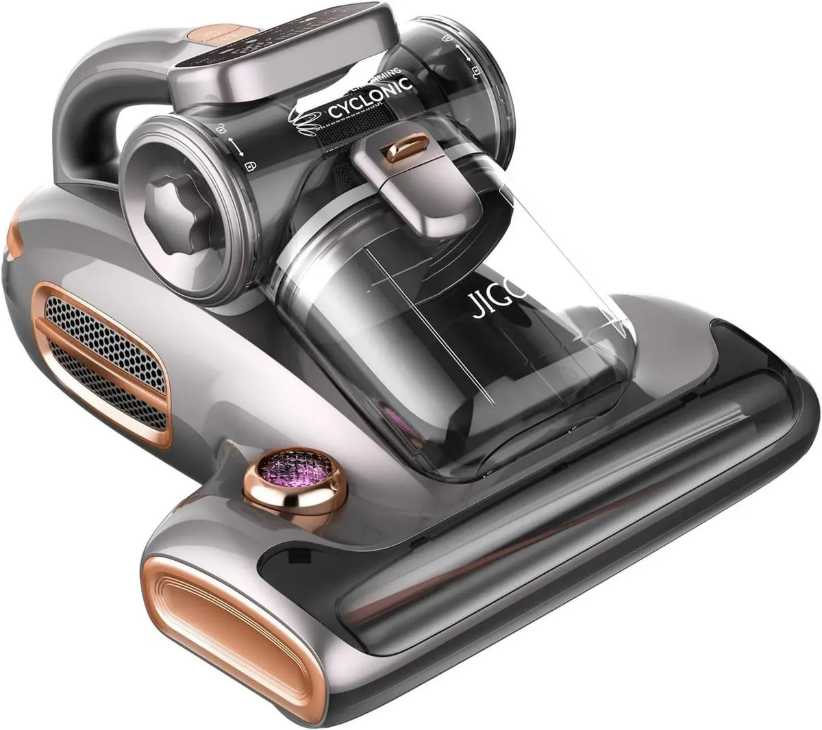 Aspirapolvere Materassi JIGOO T600 con Luce UV e Vibrazione, 700W, 15kPa, Antiacaro, LED, Riscaldamento Rapido, Design Silenzioso 72 dB