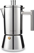 Easyworkz Diego Macchina da Caff¨¨ Espresso Italiana in Acciaio Inox, 12 Tazze, 520 ml, Adatta per Fornelli