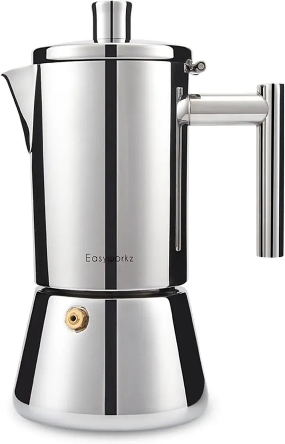Easyworkz Diego Macchina da Caff¨¨ Espresso Italiana in Acciaio Inox, 12 Tazze, 520 ml, Adatta per Fornelli
