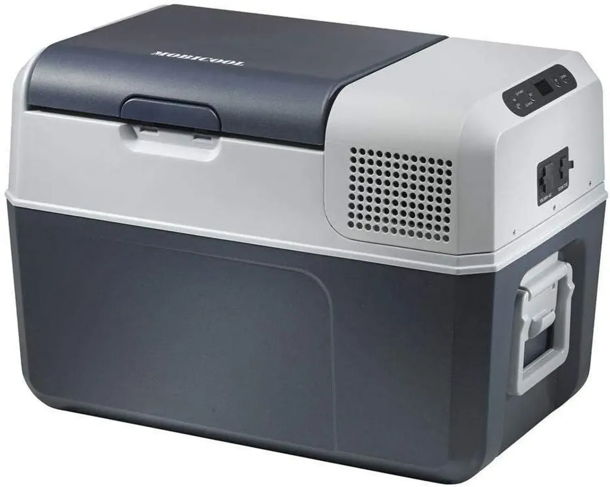 Frigorifero Portatile Mobicool FR40 38L con Compressore, per Veicoli e Camper, Dual Voltage 12/24V e 230V, Grigio