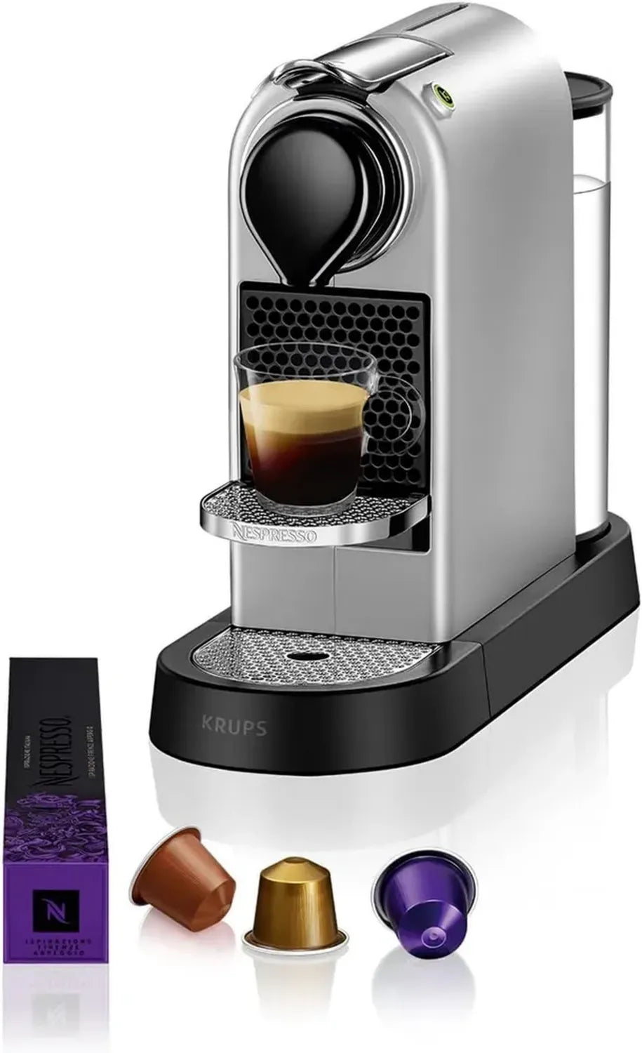 Krups Nespresso Citiz XN741B, Macchina da Caff¨¨ a Capsule, 1L, Argento