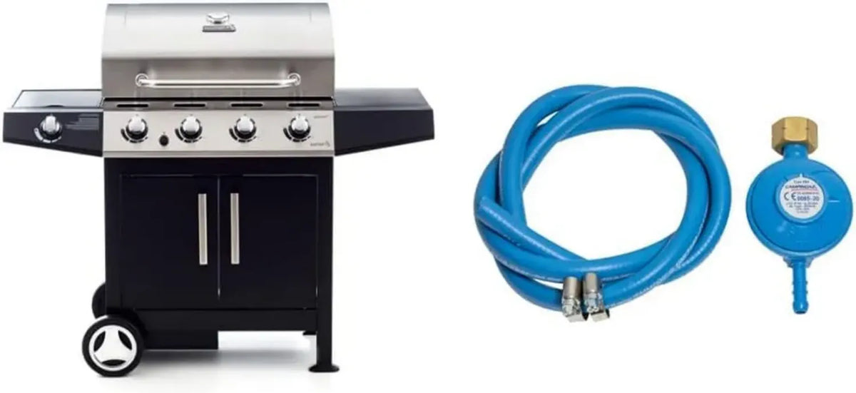Barbecue Sochef Golosone 4 con Regolatore Gas Campingaz, Nero/Acciaio