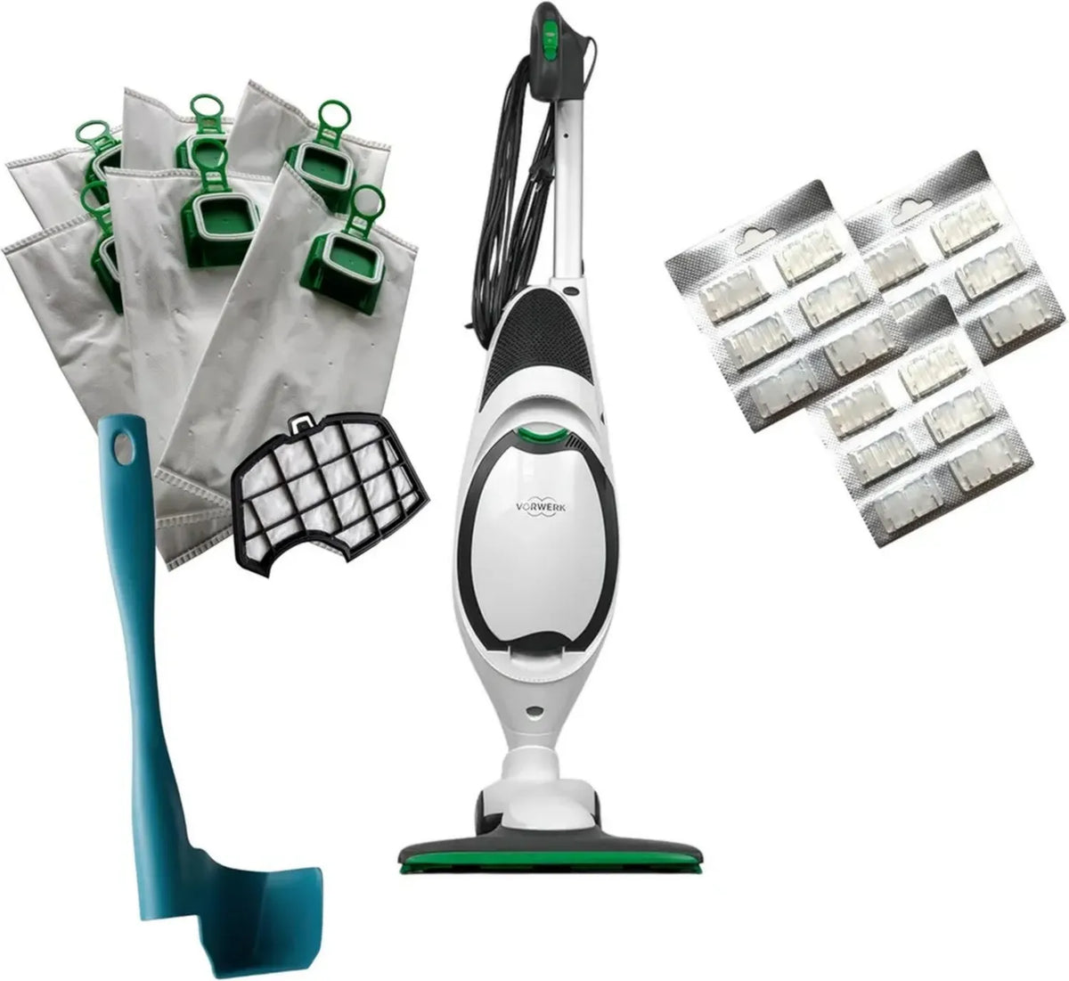 Aspirapolvere Potente VK150 con Accessori e Sacchetti Compatibili