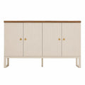 Credenza in Legno con Ante e Pomelli in Ottone 150x40x85 cm