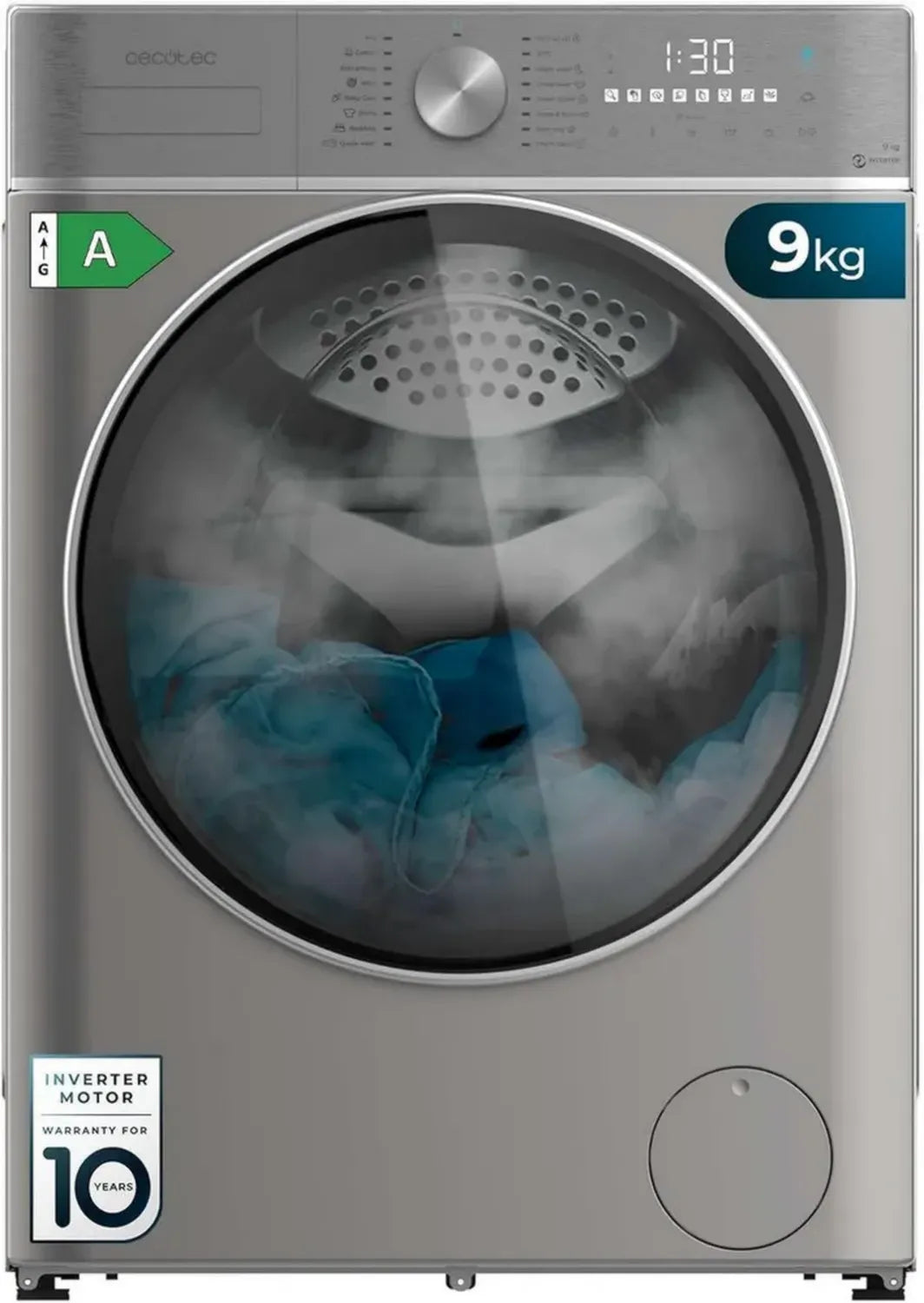 Lavatrice Cecotec 9 Kg Inverter con SteamMax e OnSmart