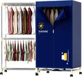 Asciugatrice Portatile 1000W Doppio Strato in Acciaio Inox con Timer per Appartamenti e Camper