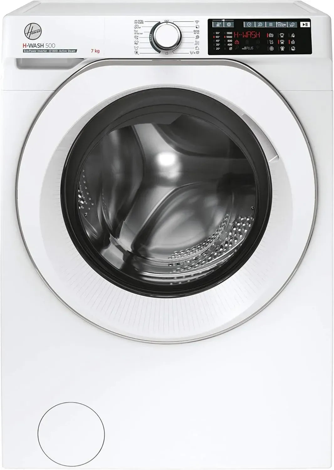 Lavatrice Intelligente Hoover HW4 37AMC/1-S 7 Kg 1300 Giri, Wi-Fi e Bluetooth, Vapore, Motore Inverter, Classe A, Bianca