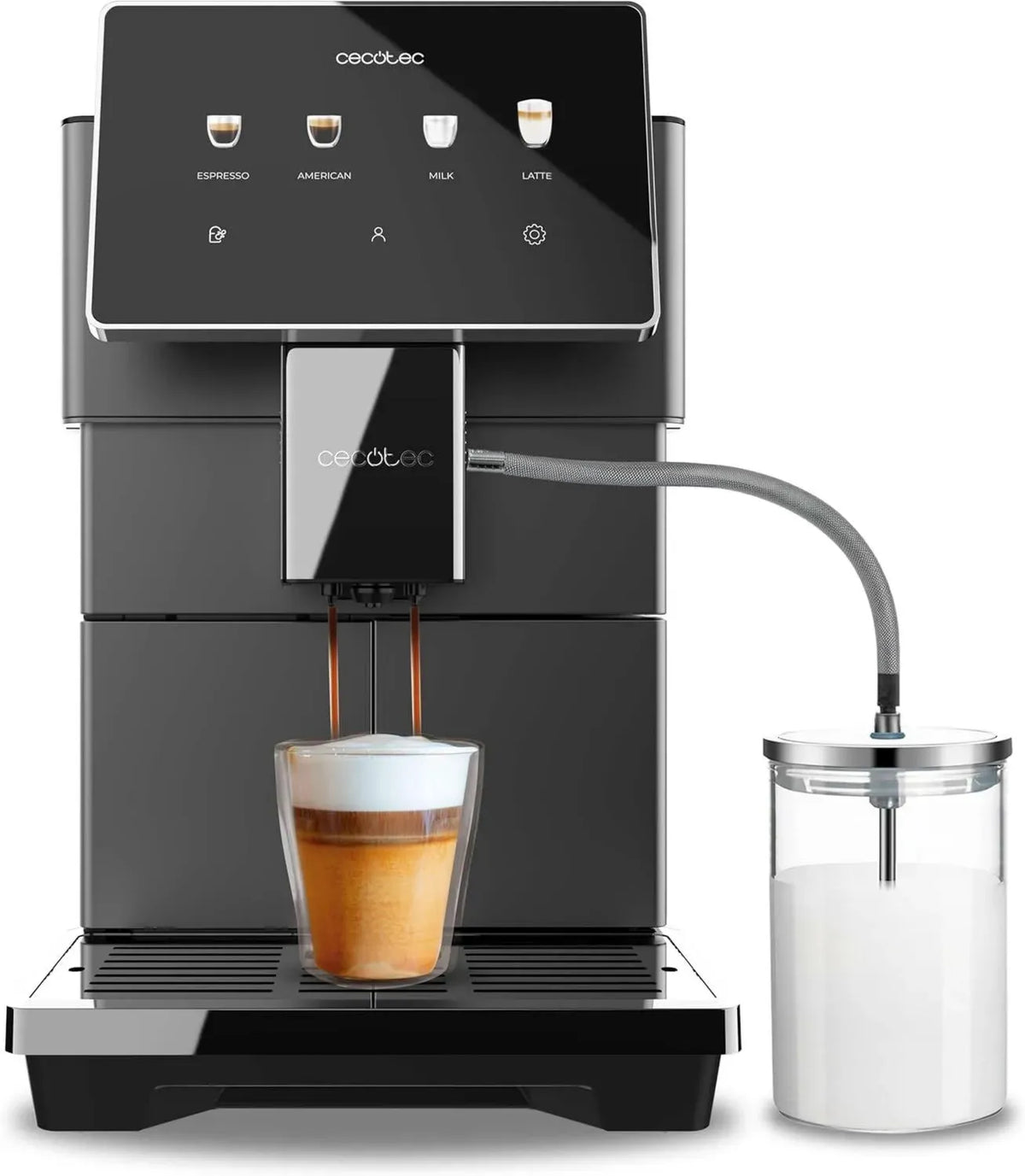 Cecotec Macchina da Caff¨¨ Automatica con Display TFT, 13 Ricette, 6 Profili, 1350W, 19 Bar