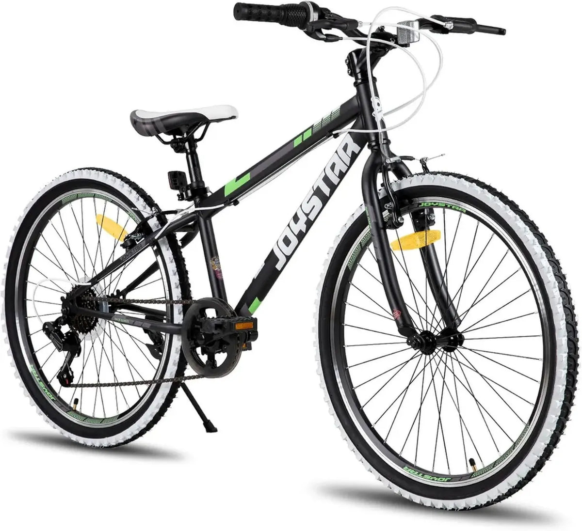 Bicicletta da Montagna 20/24 Pollici per Bambini Joystar Lubbock, 7-12 Anni, Monomarcia/7 Velocit¨¤, Pneumatici Bianchi