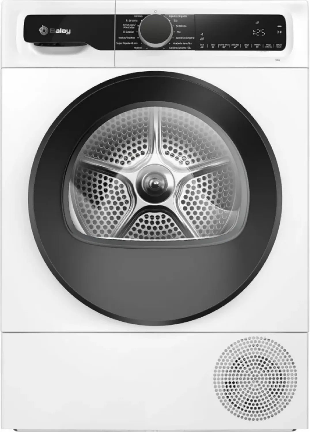 Balay 3SB3091BR Asciugatrice Pompa di Calore, Silenziosa e Veloce, Riduce Stiratura, Colore Bianco