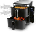 Friggitrice ad Aria Calda GOURMETmaxx FryUp con Doppia Camera, 10 Litri, Display Touch e Design Salvaspazio