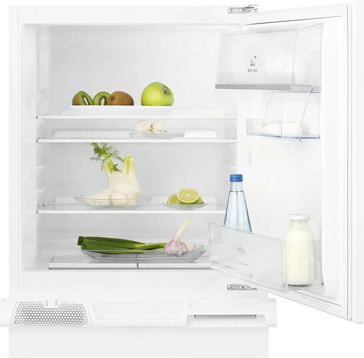Frigorifero da Incasso Electrolux 600 Series, 127L, Classe Energetica E, Silenzioso 38 dB, Sbrinamento Automatico, Porta Reversibile, Ripiani in Vetro, Luce LED, Design Compatto Bianco