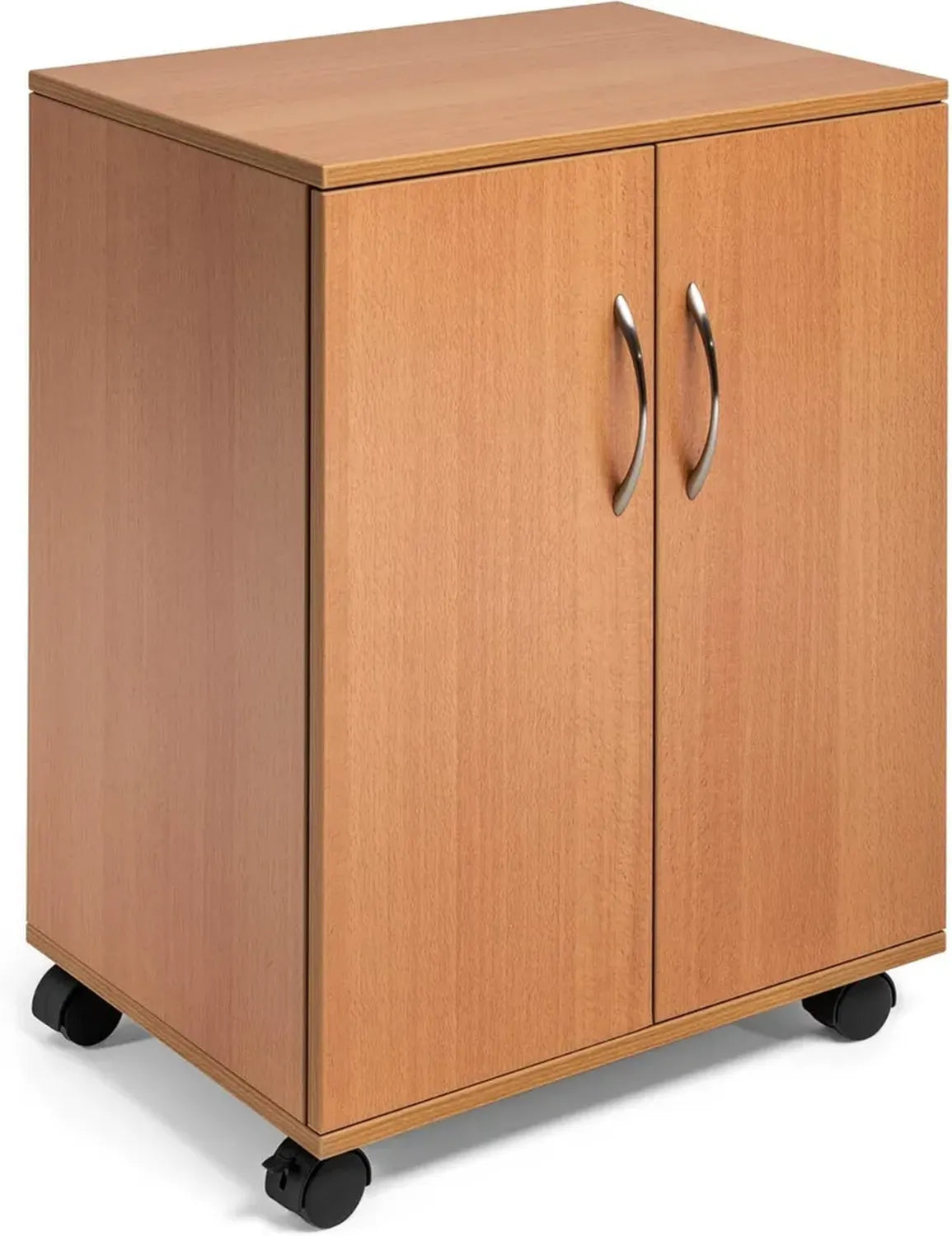 Mobile Multifunzione Mobiletto 74/53 in Faggio con Ante Alte, Beige