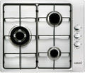 CATA GI 6021 X Piano Cottura a Gas 3 Fuochi, Nero, 58 cm, Accensione Elettronica, Valvole di Sicurezza, Compatibile Gas Naturale, Potenza 6,25kW