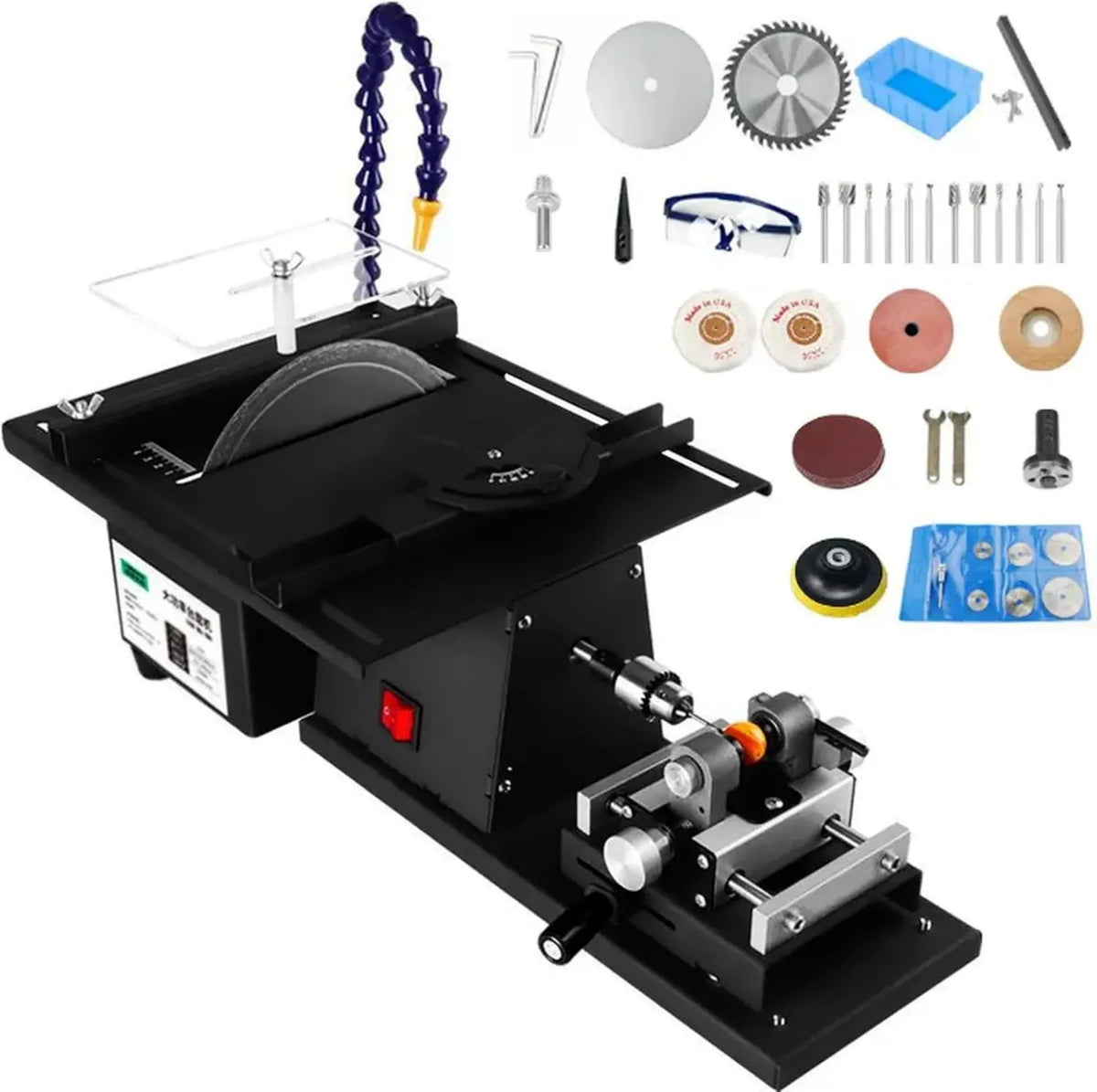 Lucidatrice lapidaria 1850W per pietre preziose, velocit¨¤ di 15000 giri/min, set per lavorazione del legno