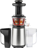 Estrattore di Succo H.Koenig GSX12 in Acciaio Inox, Slow Juicer 60 Giri/Min, Apertura 82mm, Senza BPA, 1 Litro, 400W