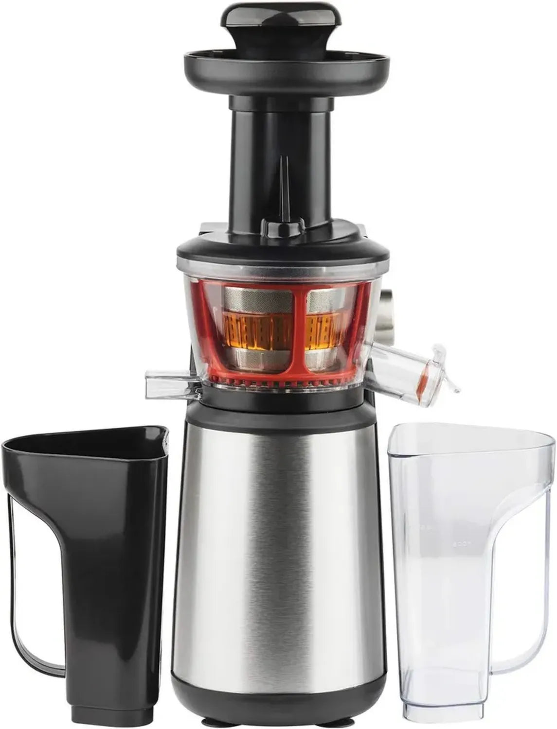 Estrattore di Succo H.Koenig GSX12 in Acciaio Inox, Slow Juicer 60 Giri/Min, Apertura 82mm, Senza BPA, 1 Litro, 400W