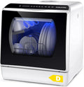 Lavastoviglie Compatta Karlxtom con Caricamento Flessibile, 6 Programmi, Controllo Touch e Display LED, Bianco