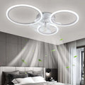 Ventilatore a Soffitto Moderno con Luce LED 72W, Telecomando e 6 Velocit¨¤, Bianco 78cm