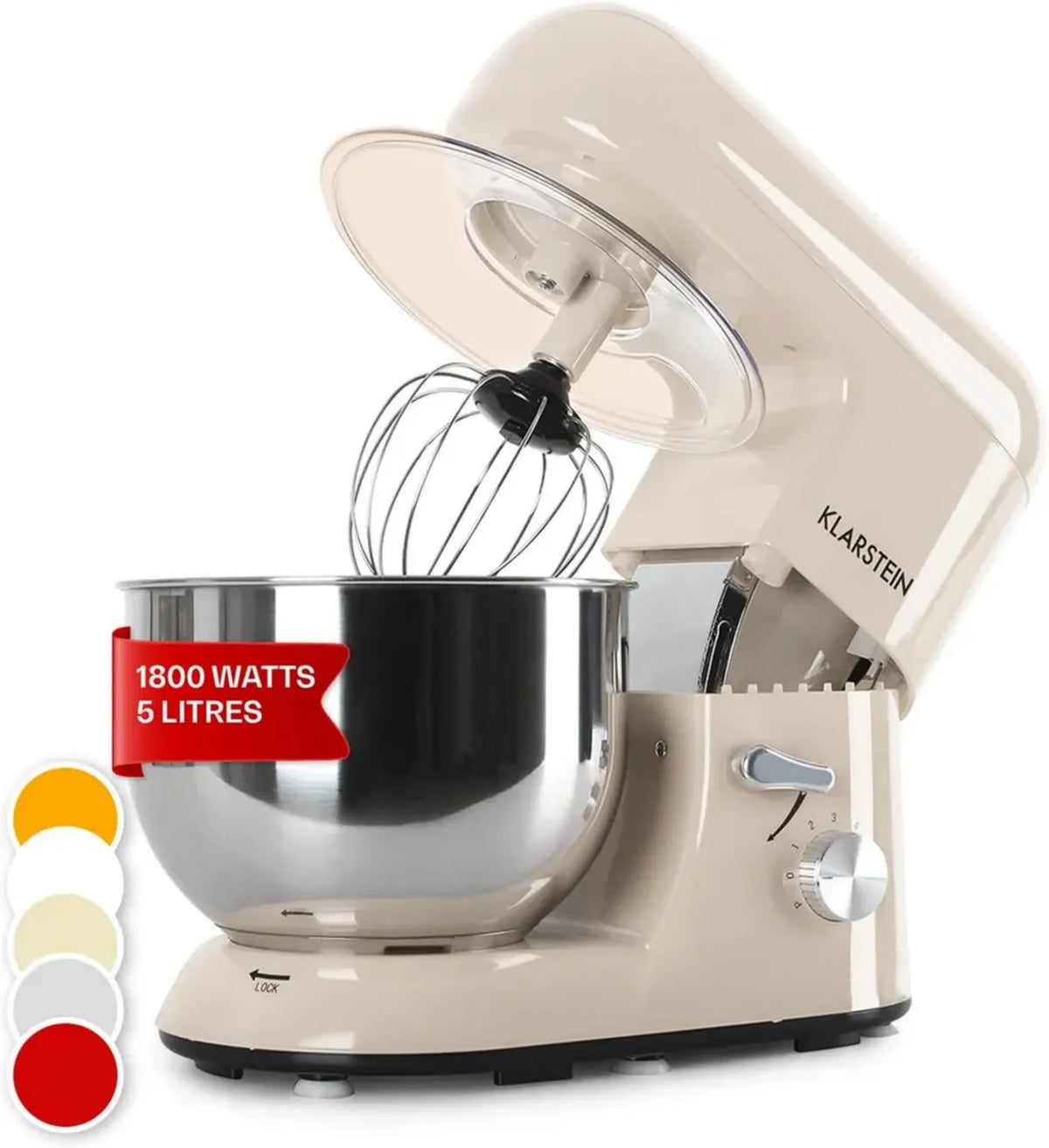 Impastatrice Planetaria Professionale 5L 1800W, 6 Velocit¨¤, per Pizza e Dolci, Klarstein