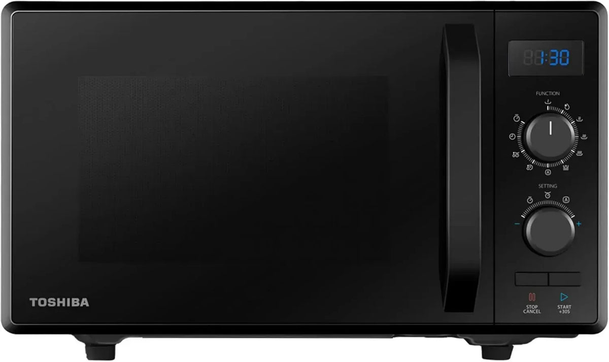Forno a Microonde Toshiba 23L con Grill e Funzioni Combi, Piatto Girevole Memoria, LED e Programmi Speciali, Nero