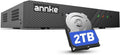 ANNKE Kit Videosorveglianza PoE 8 Canali con HDD 2 TB per Registrazione Continua, Sicurezza Interna ed Esterna, Supporto Telecamere fino a 6MP
