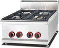 Fornello a Gas Professionale 4 Fuochi per Cucina - Compatto da Banco