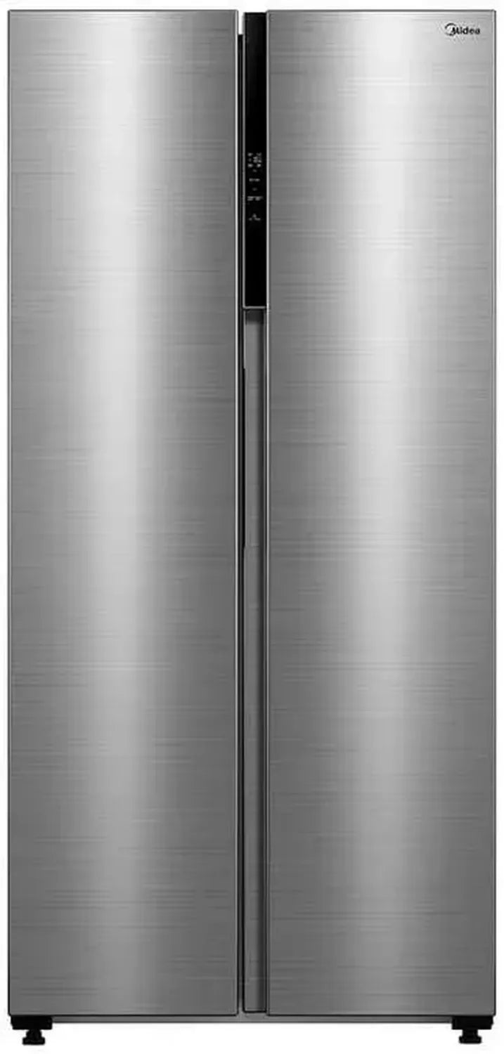 Midea Frigorifero Side-by-Side 460L in Acciaio Inox, Classe Energetica E